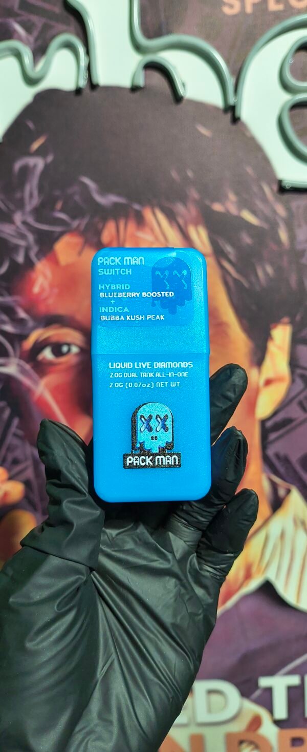 BLUEBERRY BOOSTED 1 PACK MAN SWITCH BLUEBERRY BOOSTED & BUBBA KUSH PEAK (HYBRID & INDICA) 2gr