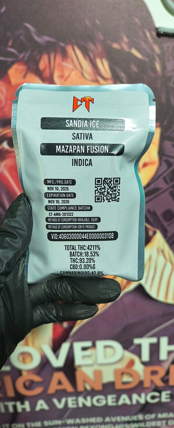 CT SANDIA ICE & MAZAPAN FUSION (SATIVA & INDICA) 3gr