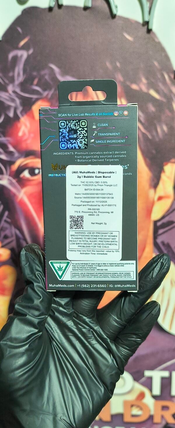 BUBBLEGUM BURST 2 MUHA MEDS V4 BUBBLEGUM BURST (SATIVA) 2gr