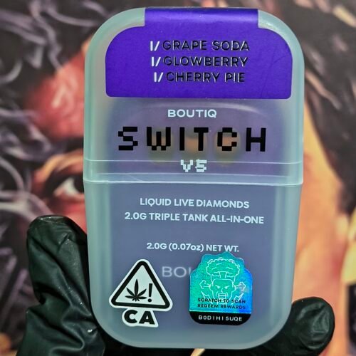BOUTIQ SWITCH V2 GRAPE SODA, GLOWBERRY & CHERRY PIE (INDICA, INDICA & INDICA) 2gr