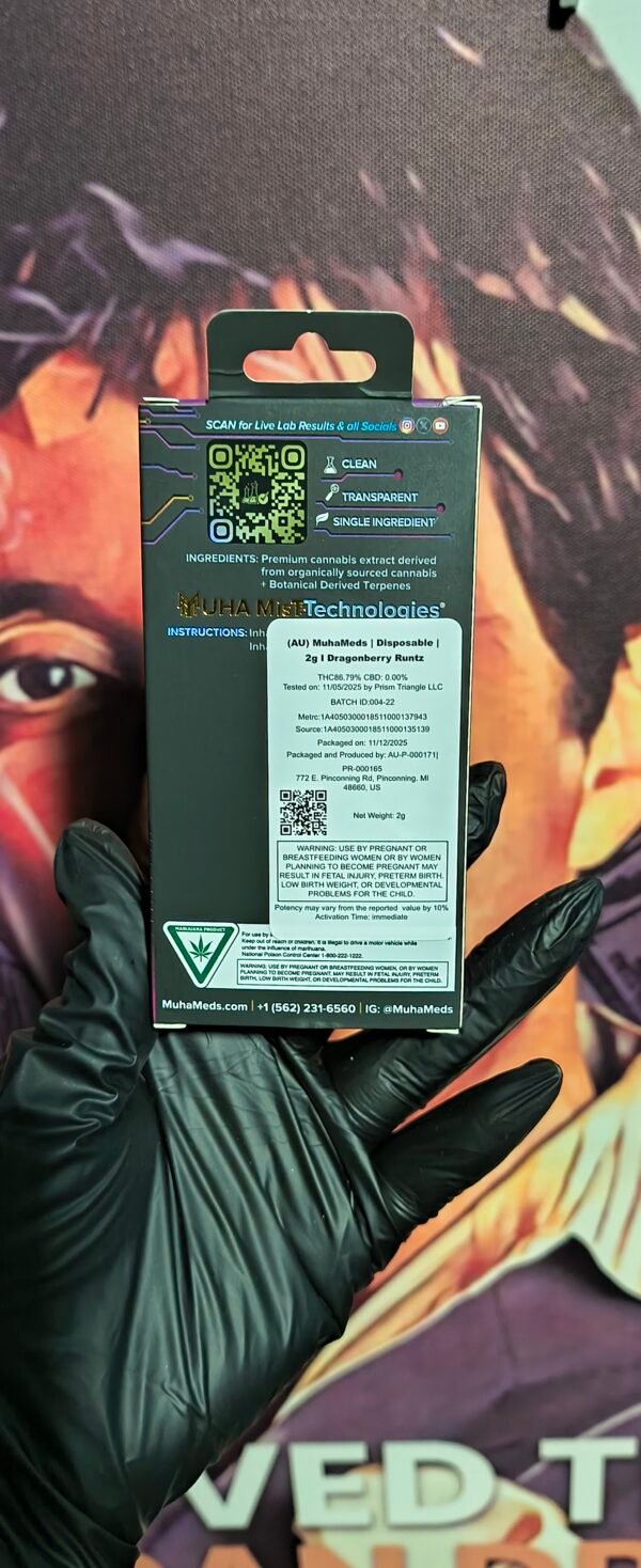 ORAGON BERRY RUNTZ 2 MUHA MEDS V4 ORAGON BERRY RUNTZ (INDICA) 2gr