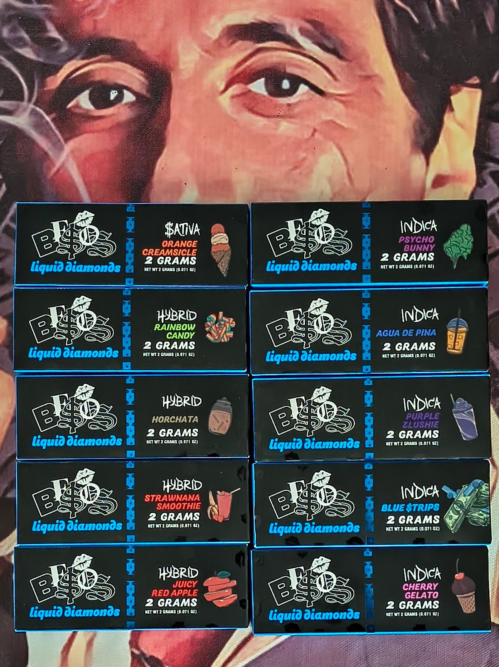 BESOS AZUL AGUA DE PINA (INDICA) 2gr